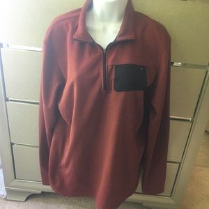 EUC Sz L Mens Prana Dark Orange Zipper Sweatshirt